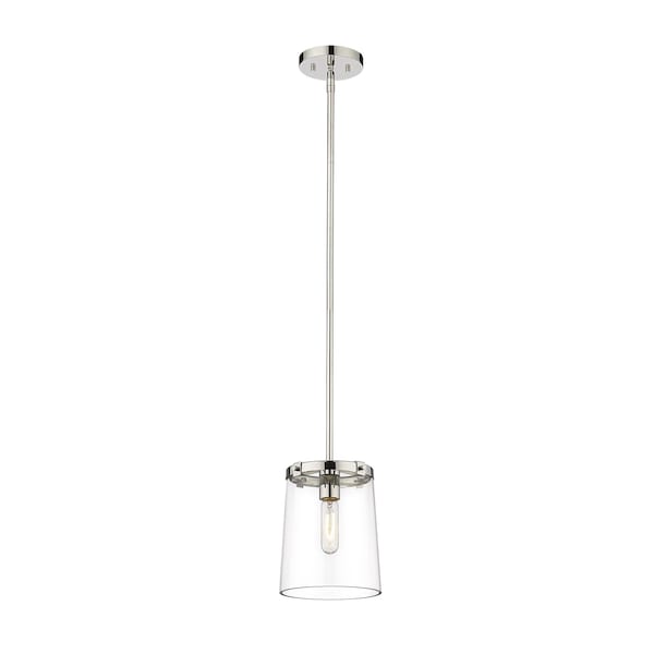 Z-Lite Callista 1 Light Mini Pendant, Polished Nickel & Clear 3032MP-PN - main